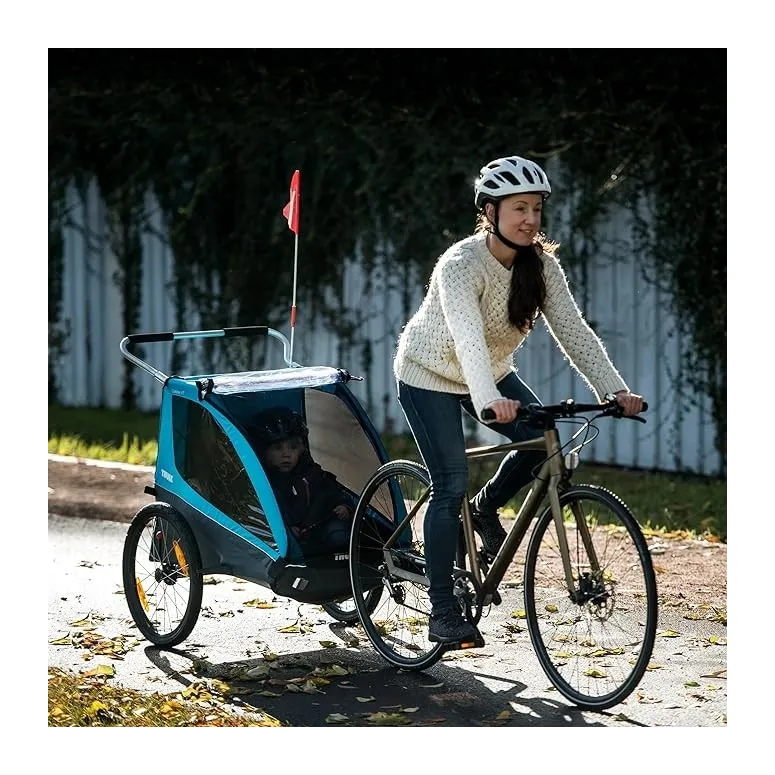 Przyczepka Rowerowa Spacerowa THULE Coaster XT Dla Dwójki Dzieci Max 45kg
