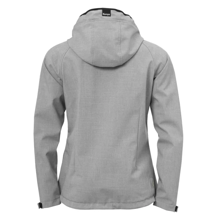 Kurtka Damska Softshell Kempa Core 2.0 Z Kapturem Szara Dopasowana r. XXL