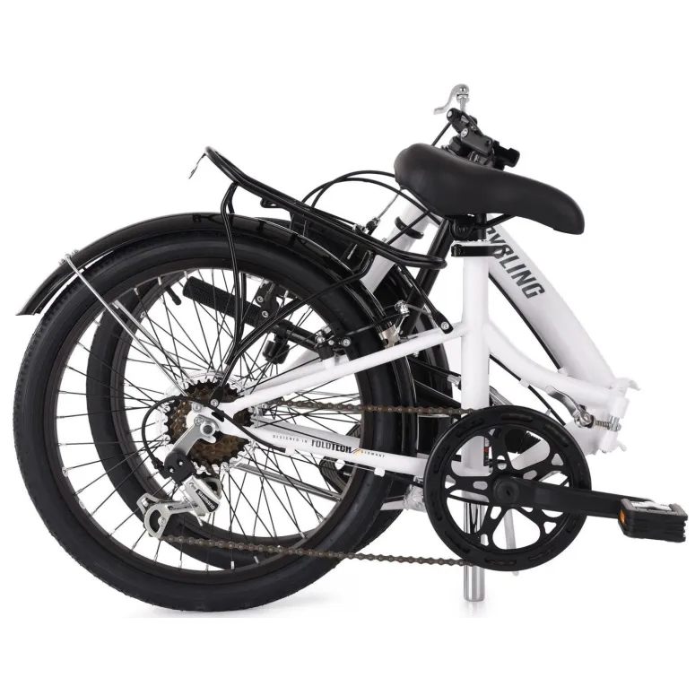 Rower Składany Miejski 20 Męski Damski Składak Stal Bagażnik Dzwonek Stopka