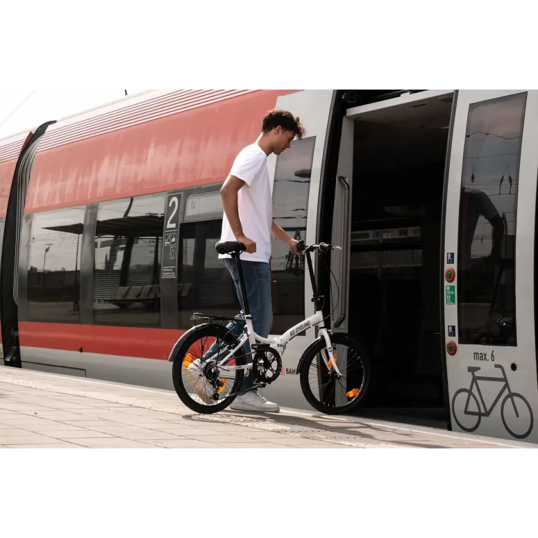 Rower Składany Miejski 20 Męski Damski Składak Stal Bagażnik Dzwonek Stopka