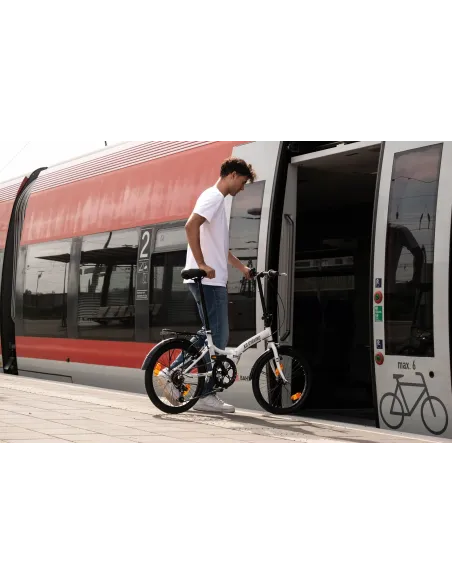 Rower Składany Miejski 20 Męski Damski Składak Stal Bagażnik Dzwonek Stopka