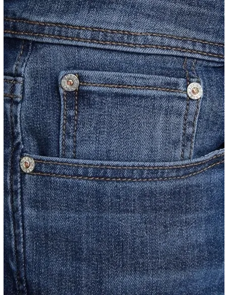 Spodnie Jeansowe Męskie JACK & JONES Niebieski Kolor Bawełna Prosty Krój