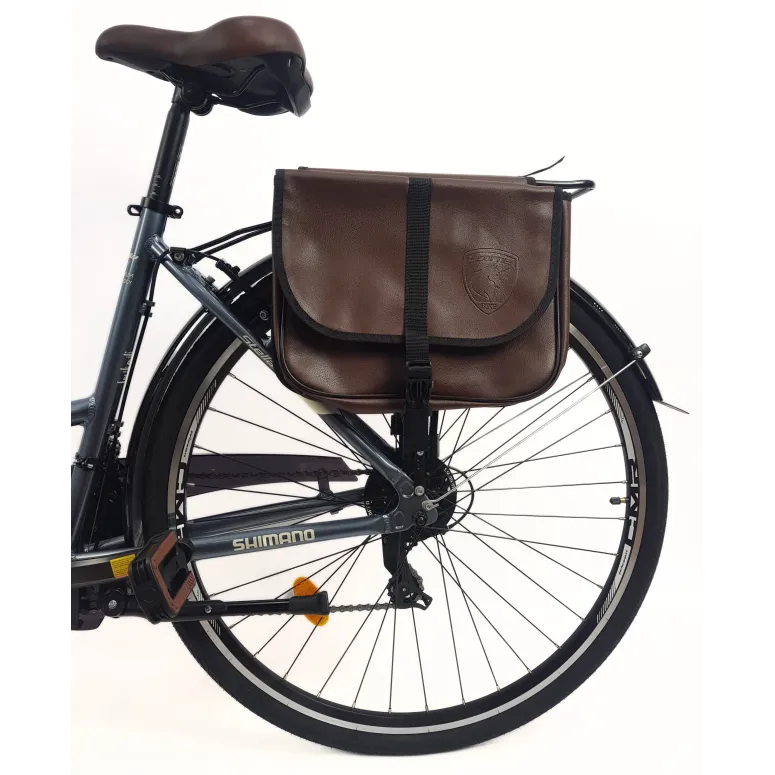 Rower Miejski Damski 28 ALU 21 Biegów Bagażnik Sakwy Dzwonek Światła Stopka