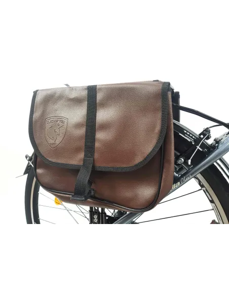 Rower Miejski Damski 28 ALU 21 Biegów Bagażnik Sakwy Dzwonek Światła Stopka