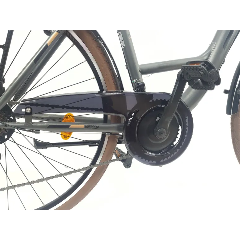 Rower Miejski Damski 28 Stal 21 Biegów Bagażnik Światła Stopka Gumy Sakwa