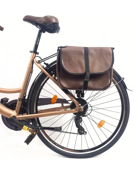 Rower Miejski Damski 28 ALU 21 Bieg Bagażnik Sakwa Dzwonek Światła Stopka