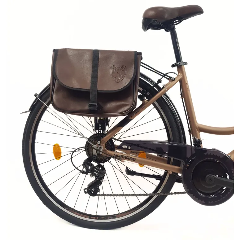 Rower Miejski Damski 28 ALU 21 Bieg Bagażnik Sakwa Dzwonek Światła Stopka