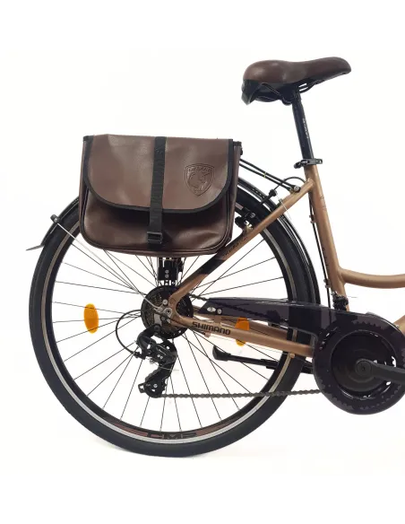 Rower Miejski Damski 28 ALU 21 Bieg Bagażnik Sakwa Dzwonek Światła Stopka