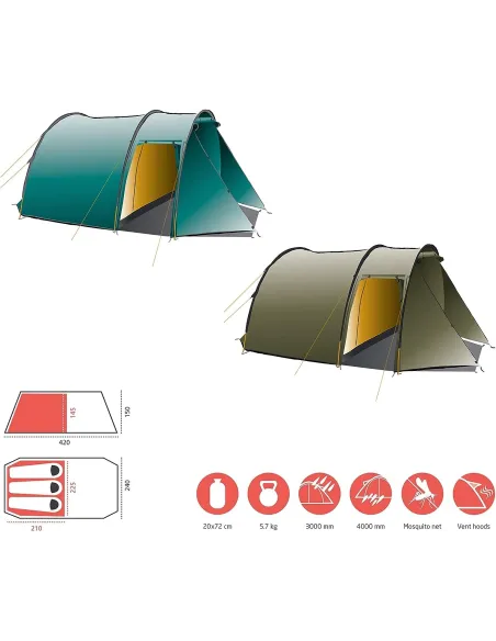 Namiot Kempingowy Turystyczny 3 Osobowy Duży Lekki Wodoodporny GrandCanyon