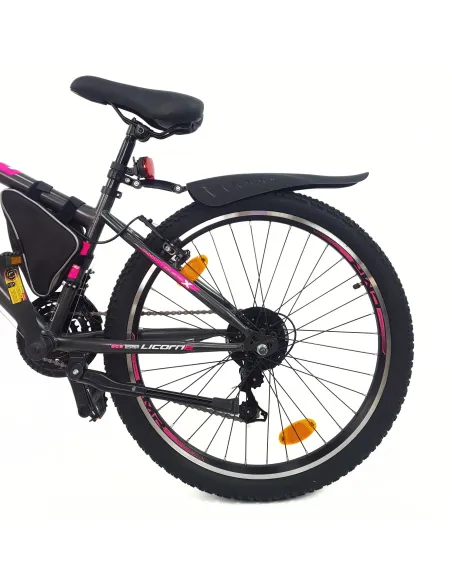 Rower Górski Dziecięcy 24 MTB 21 Biegów Dzwonek Odblaski Sakwa Błotniki