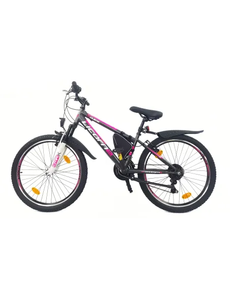 Rower Górski Dziecięcy 24 MTB 21 Biegów Dzwonek Odblaski Sakwa Błotniki