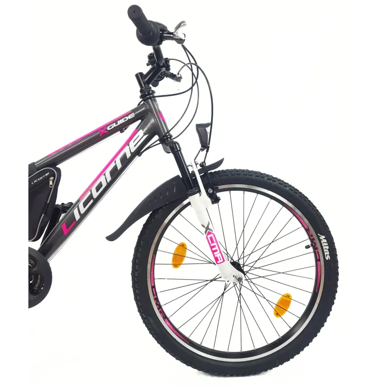 Rower Górski Dziecięcy 24 MTB 21 Biegów Dzwonek Odblaski Sakwa Błotniki