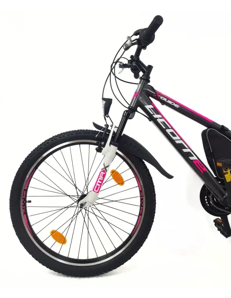 Rower Górski Dziecięcy 24 MTB 21 Biegów Dzwonek Odblaski Sakwa Błotniki