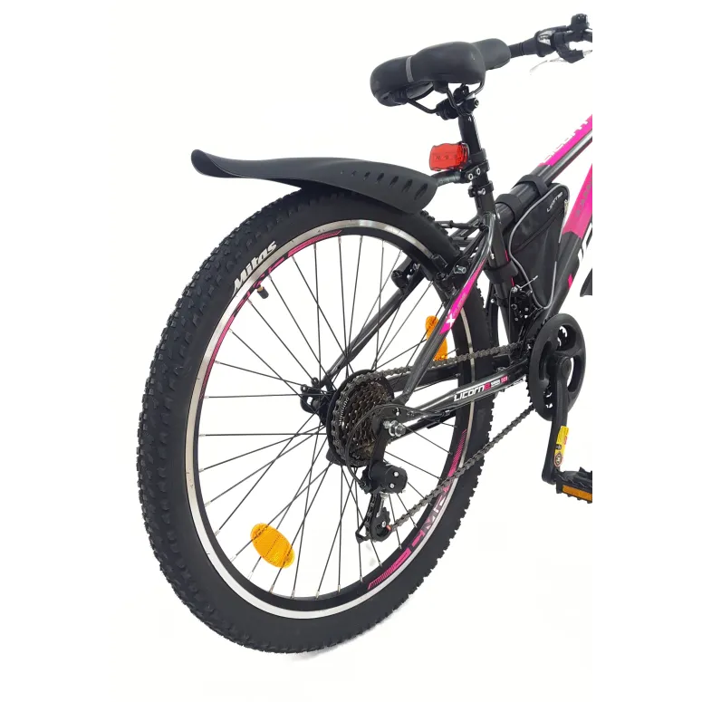 Rower Górski Dziecięcy 24 MTB 21 Biegów Dzwonek Odblaski Sakwa Błotniki