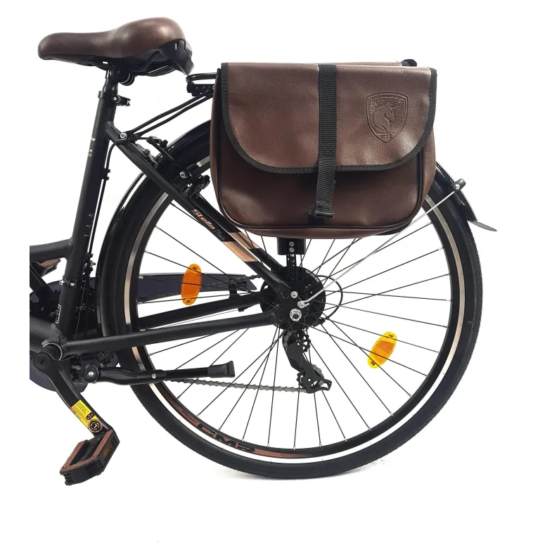 Rower Miejski Damski 28 ALU 21 Biegów Bagażnik Sakwy Dzwonek Stopka Światła