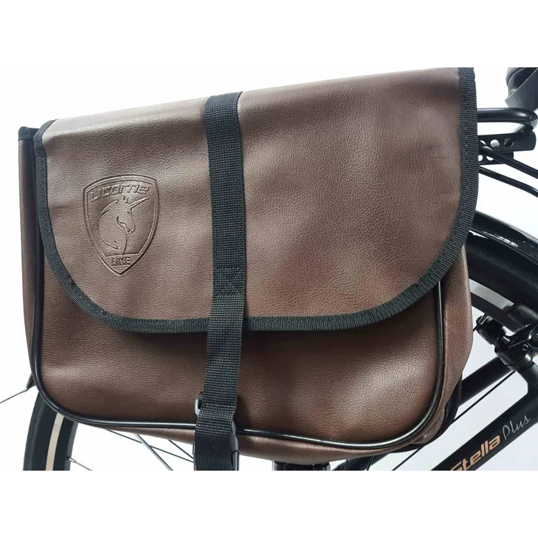 Rower Miejski Damski 28 ALU 21 Biegów Bagażnik Sakwy Dzwonek Stopka Światła