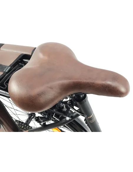 Rower Miejski Damski 28 ALU 21 Biegów Bagażnik Sakwy Dzwonek Stopka Światła