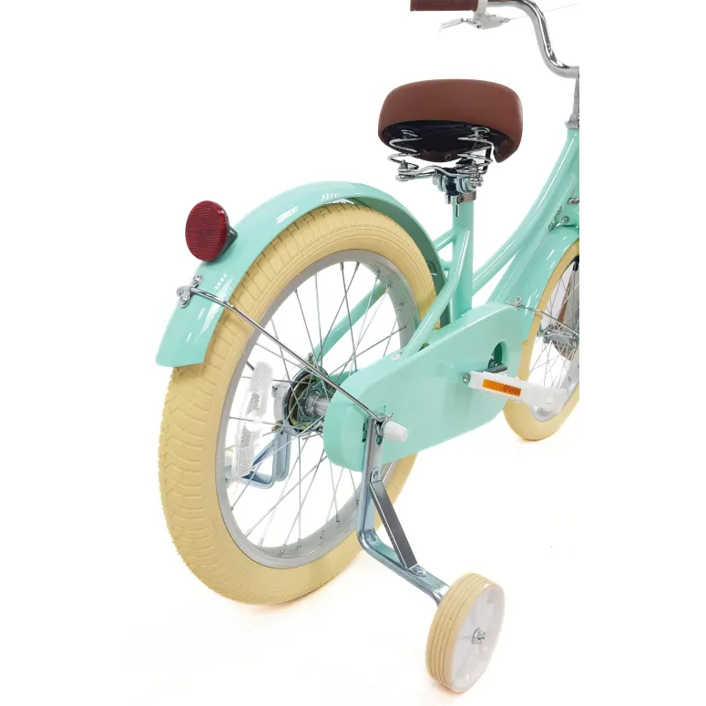 Rower Dziecięcy 18 Dziewczęcy Kółka Boczne Dzwonek Odblaski Stopka