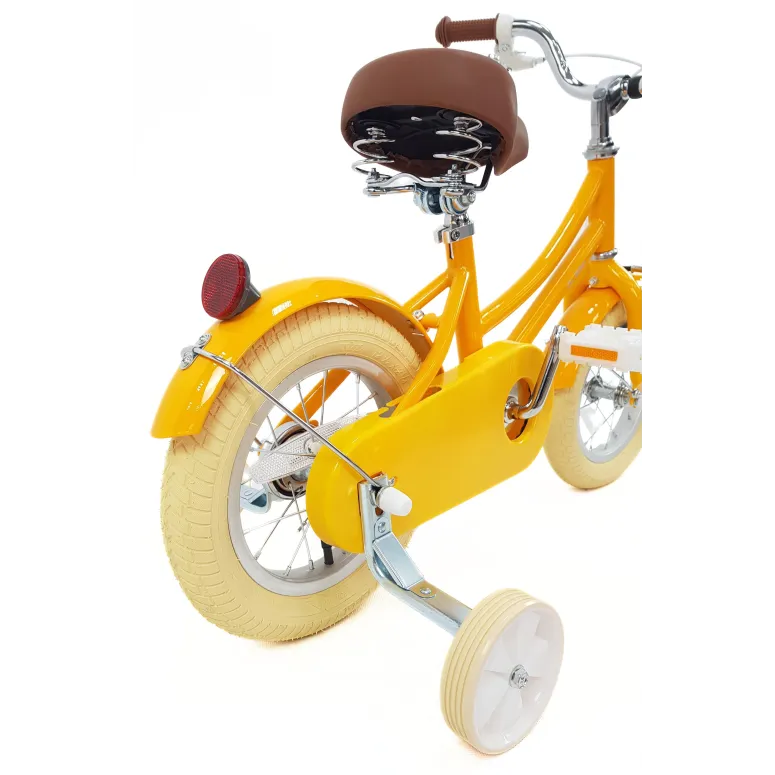 Rower Dziecięcy 12 Dziewczęcy Stalowy Kółka Boczne Osłona Odblaski Błotniki