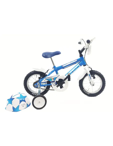 Rowerek Dziecięcy 12,5 Chłopięcy Stalowy Kółka Boczne Błotniki Osłona Piłka