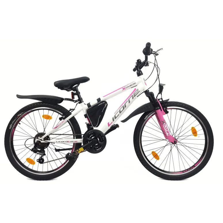 Rower Górski Dziecięcy 24 MTB 21 Bieg Amortyzacja Sakwa Dzwonek Światła