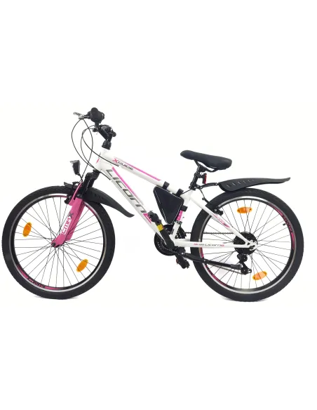 Rower Górski Dziecięcy 24 MTB 21 Bieg Amortyzacja Sakwa Dzwonek Światła