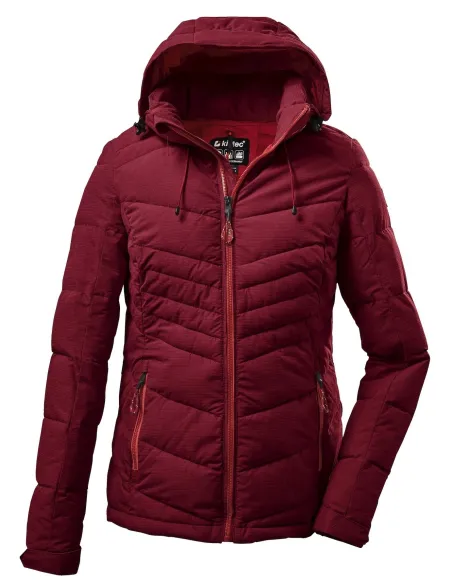 Kurtka Damska Killtec Kow 149 Z Kapturem Puchowa Wodoodporna Czerwona r. 42