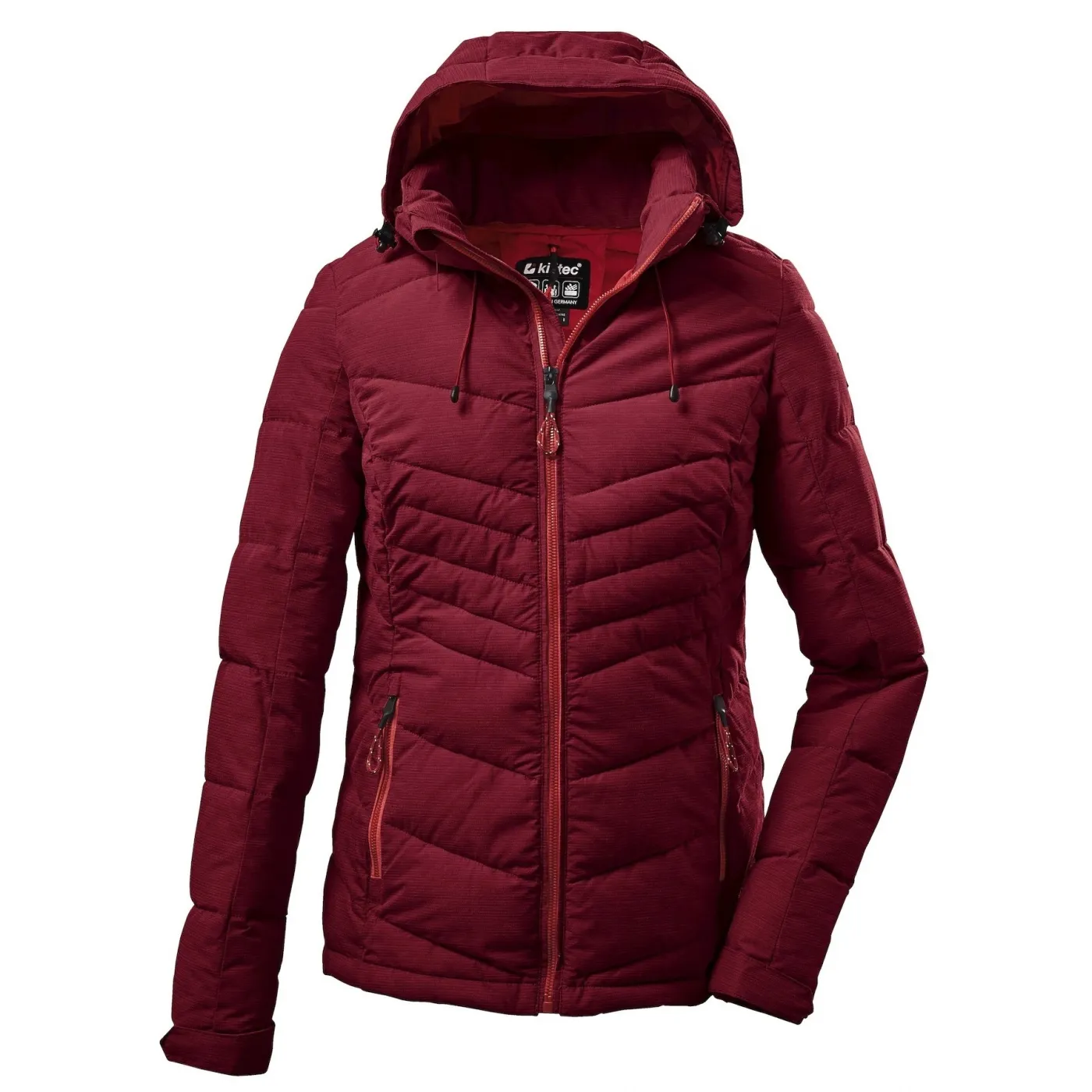 Kurtka Damska Killtec Kow 149 Z Kapturem Puchowa Wodoodporna Czerwona r. 42