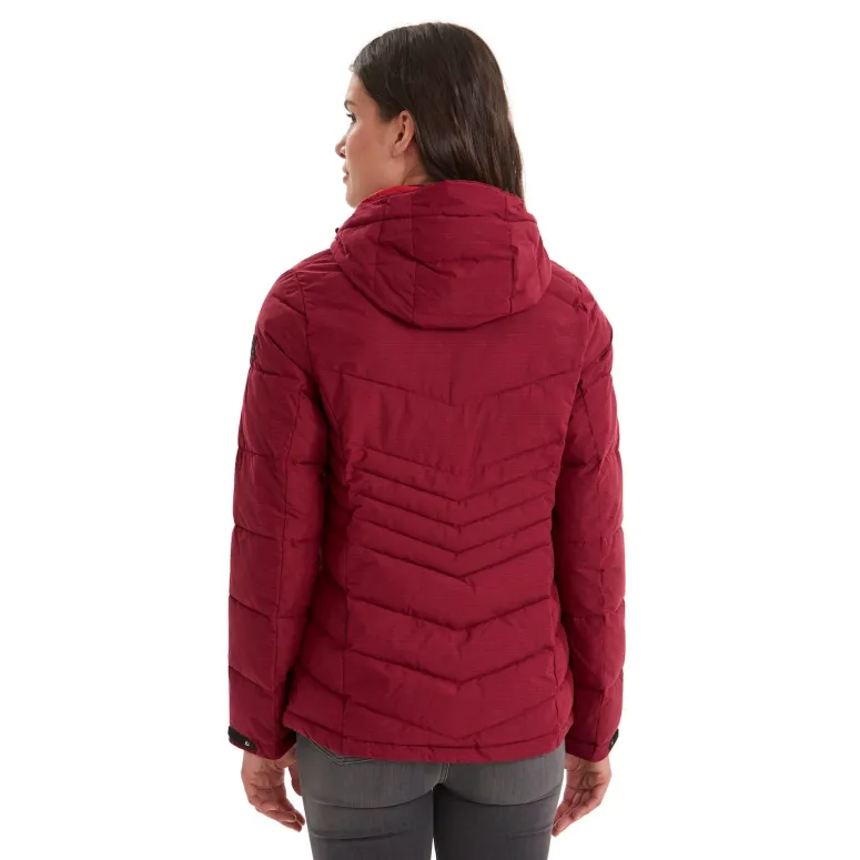 Kurtka Damska Killtec Kow 149 Z Kapturem Puchowa Wodoodporna Czerwona r. 42
