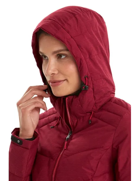 Kurtka Damska Killtec Kow 149 Z Kapturem Puchowa Wodoodporna Czerwona r. 42