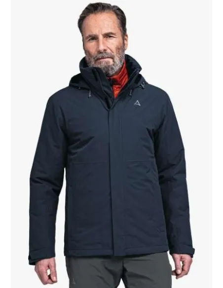 Kurtka Męska Przeciwdeszczowa Schöffel Gmund Granatowa Z Kapturem r. 50/L