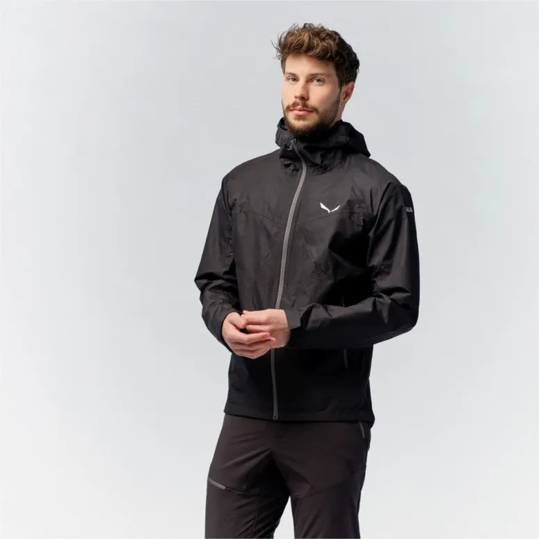 Kurtka Męska Przejściowa Salewa Puez Aqua 3 Przeciwdeszczowa Czarna r. L