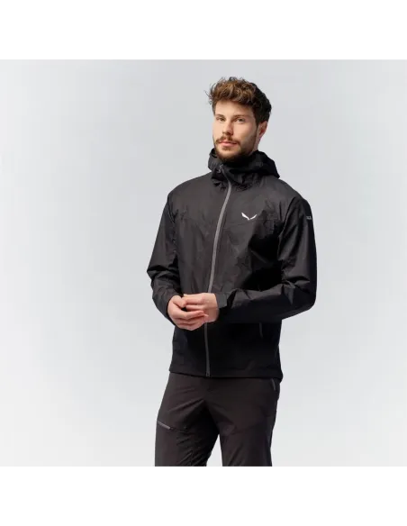 Kurtka Męska Przejściowa Salewa Puez Aqua 3 Przeciwdeszczowa Czarna r. L