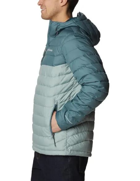 Kurtka Męska Sportowa Columbia Powder Lite Puchowa Z Kapturem Wodoodporna L