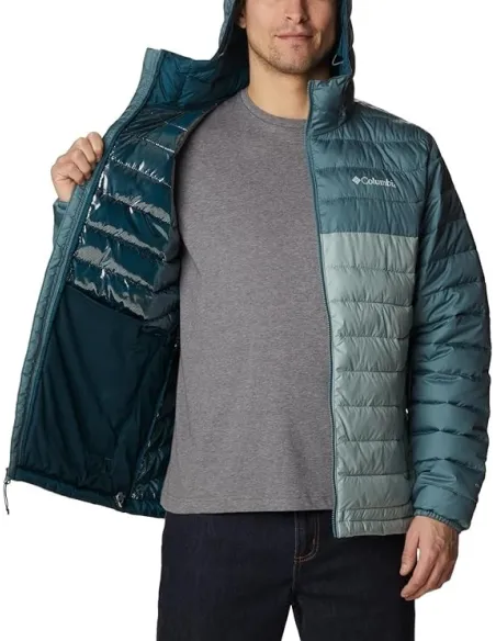 Kurtka Męska Sportowa Columbia Powder Lite Puchowa Z Kapturem Wodoodporna L