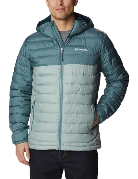 Kurtka Męska Sportowa Columbia Powder Lite Puchowa Z Kapturem Wodoodporna L