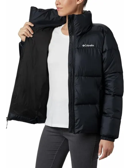 Kurtka Damska Puchowa Columbia Puffect Wodoodporna Izolowana Czarna r. XS