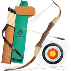 Łuk Drewniany Dla Dzieci Bowbrilla Zestaw Strzały Kołczan Tarcza 100 cm