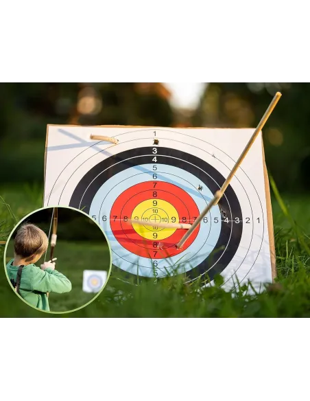 Łuk Drewniany Dla Dzieci Bowbrilla Zestaw Strzały Kołczan Tarcza 100 cm