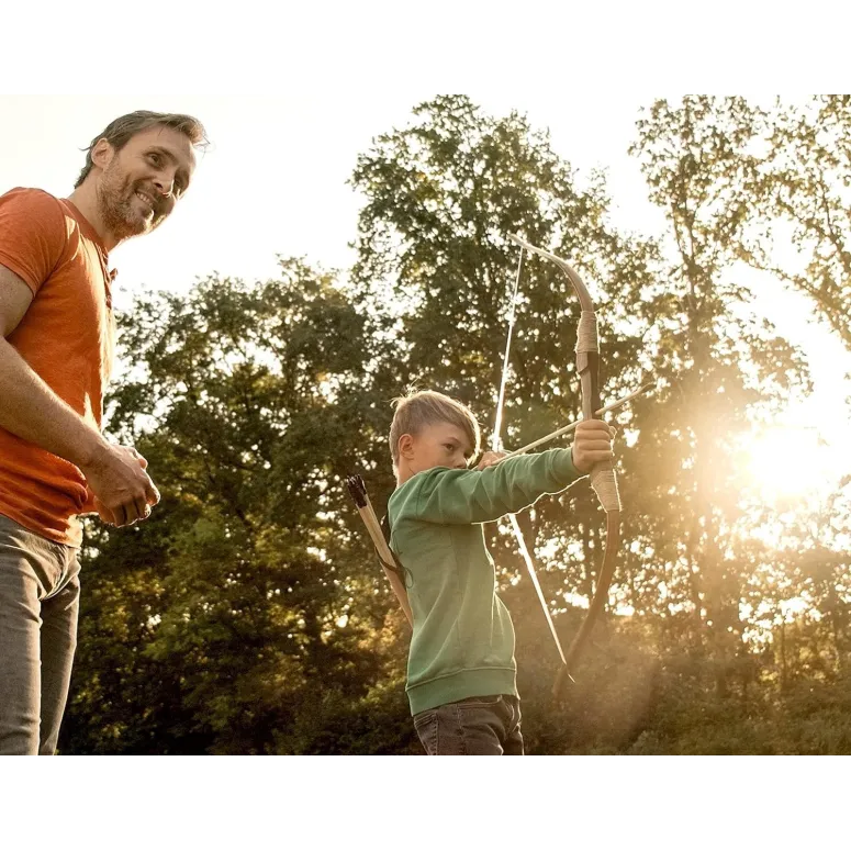 Łuk Drewniany Dla Dzieci Bowbrilla Zestaw Strzały Kołczan Tarcza 100 cm