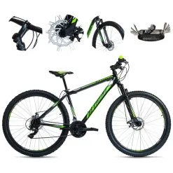 Rower Górski Męski 29 MTB Stal Amortyzacja Hamulce Tarczowe Góral Dzwonek