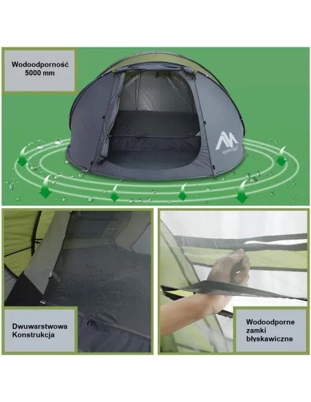 Namiot Turystyczny Ayamaya Kempingowy 6 Osobowy Rodzinny Duży Wodoodporny