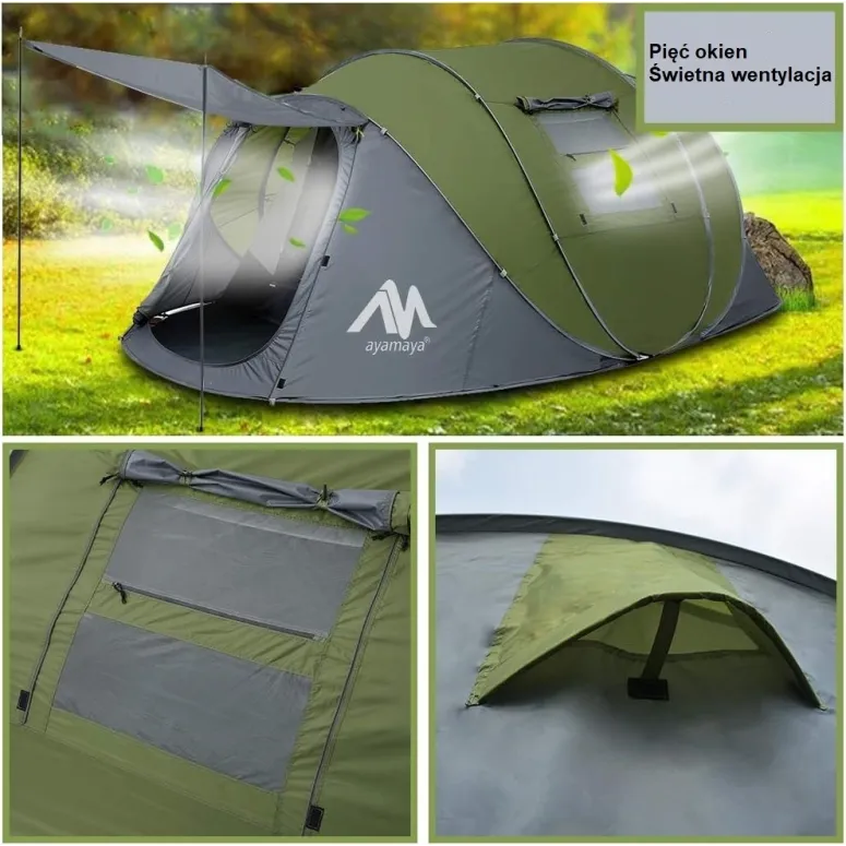 Namiot Turystyczny Ayamaya Kempingowy 6 Osobowy Rodzinny Duży Wodoodporny