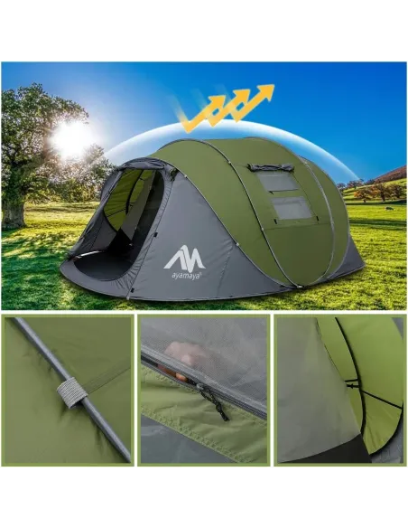 Namiot Turystyczny Ayamaya Kempingowy 6 Osobowy Rodzinny Duży Wodoodporny