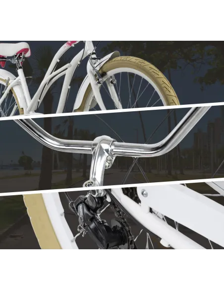 Damski Rower Miejski Beach Cruiser 26 Dziewczęcy Błotniki V-brake Damka