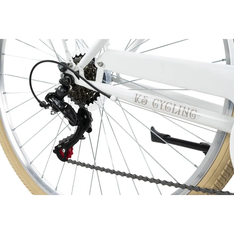 Rower Miejski Damski 28 Błotniki Bagażnik Światła Dzwonek Koszyk Odblaski