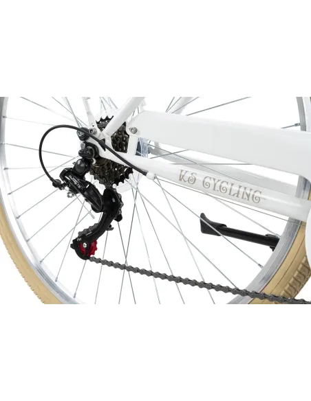 Rower Miejski Damski 28 Błotniki Bagażnik Światła Dzwonek Koszyk Odblaski