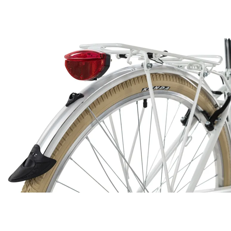 Rower Miejski Damski 28 Błotniki Bagażnik Światła Dzwonek Koszyk Odblaski