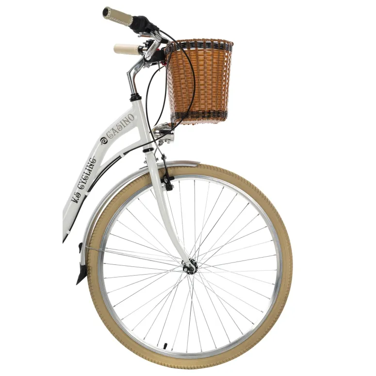 Rower Miejski Damski 28 Błotniki Bagażnik Światła Dzwonek Koszyk Odblaski