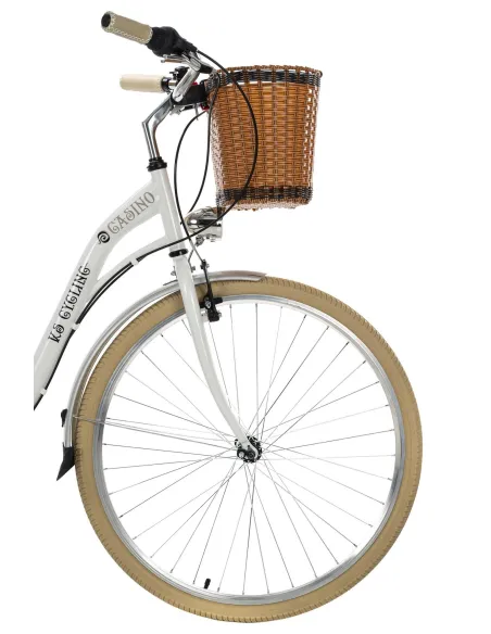 Rower Miejski Damski 28 Błotniki Bagażnik Światła Dzwonek Koszyk Odblaski